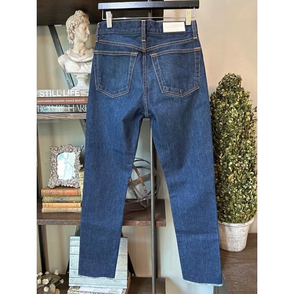 Re/Done Originals High Rise Ankle Crop Dark Womens Size 26 - Picture 8 of 14